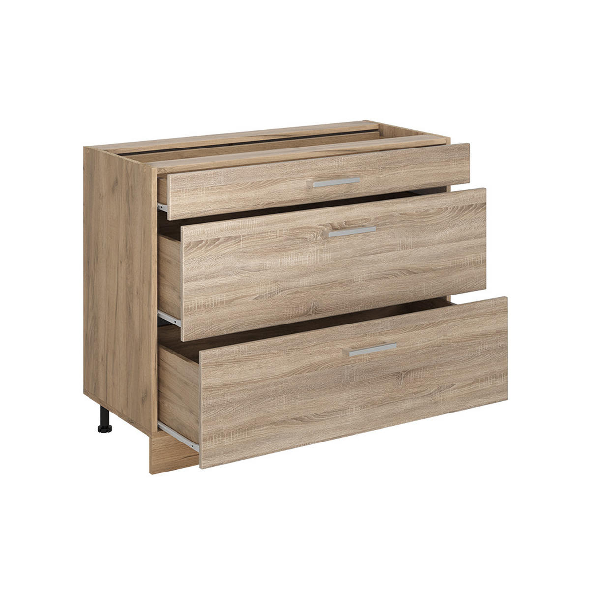 SPODNÍ SKŘÍŇKA KUCHYŇSKÉ LINKY R-Line, Sonoma/Zlatý mocný dub, 100 cm bez pracovní desky - Sonoma dub/barva dubu, kompozitní dřevo (100/81.6/46cm) - Vicco
