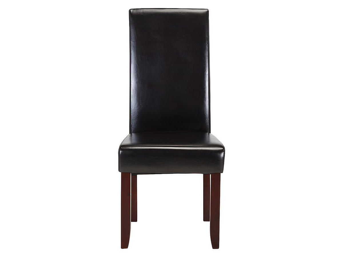 STUHL - 47cm x 63cm - Kunstleder - schokoladenbraun - ROVIGO - Braun, Leder (47/107/63cm) - Vente-Unique