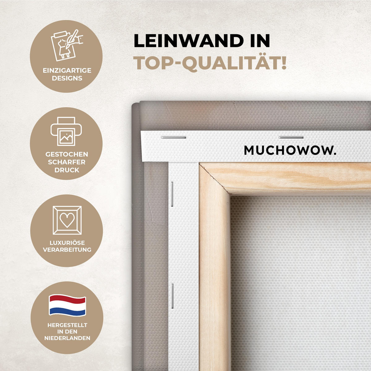 LEINWANDBILD Korb - Eier - Rosa Wandbild 40x30 cm - Beige, Textil (40/30cm) - MuchoWow