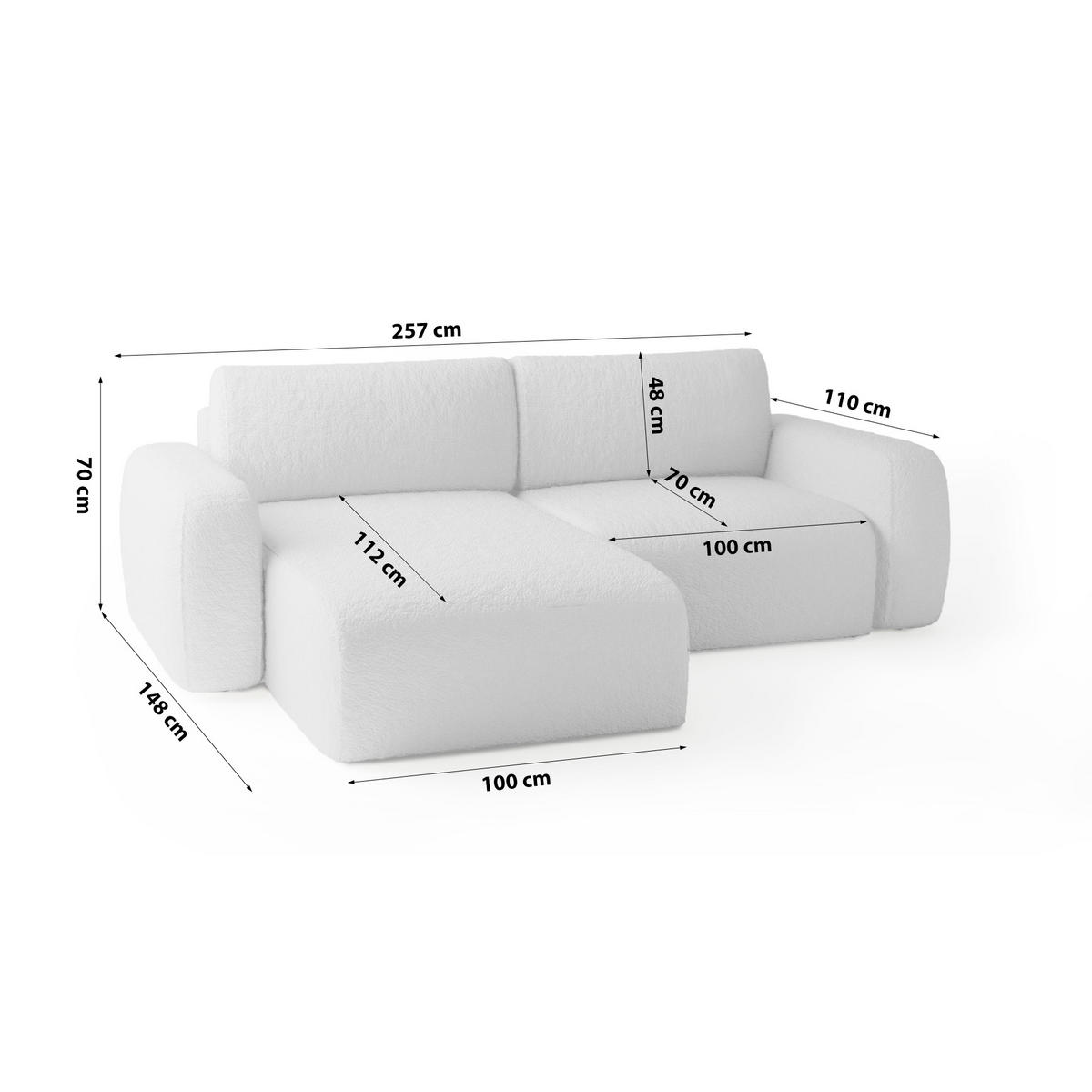 ECKSOFA Varde mini Universelle Silber (Anthology 15) - Grau, Textil (148/257cm) - Fedve