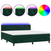 BOXSPRINGBETT 160/200 Cm Grün Samt - Grün, Textil (160/203cm) - vidaXL