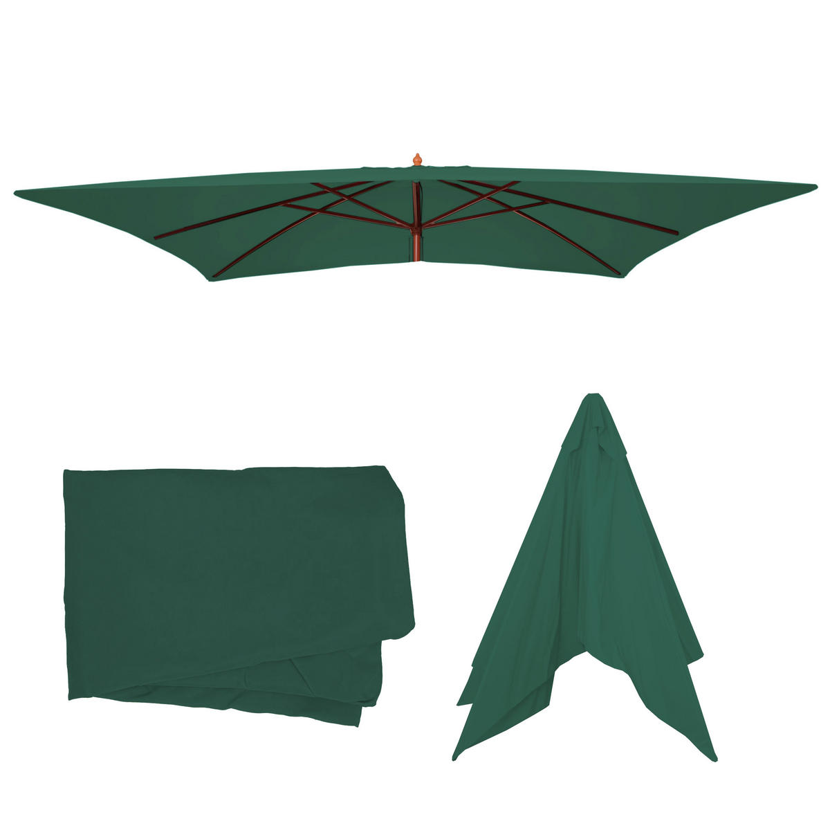 ERSATZ-BEZUG FÜR SCHIRM Grün - Grün, Textil (390/290cm) - MCW