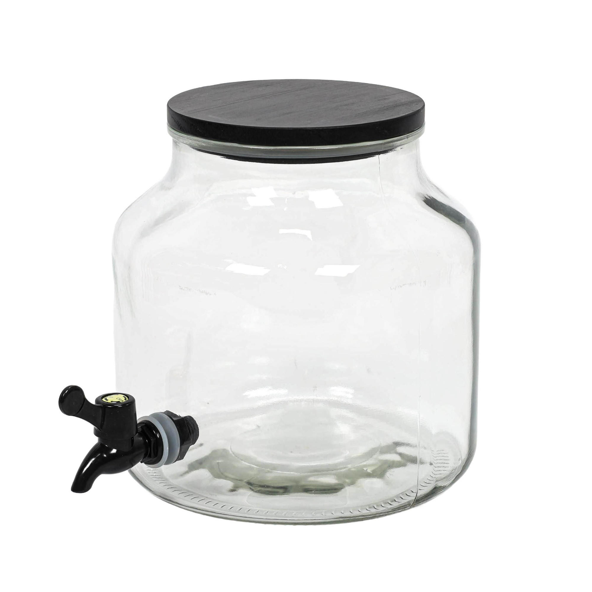 GLASBEHÄLTER mit Zapfhahn Transparent 5,2 l 20,5/20,5/23 cm - Transparent, Glas (5.2L) - Home Styling Collection