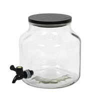 GLASBEHÄLTER mit Zapfhahn Transparent 5,2 l 20,5/20,5/23 cm - Transparent, Glas (5.2L) - Home Styling Collection