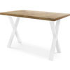 ESSTISCH Luiza rechteckig ausziehbar, Lancelot Eiche 160-260/90/76 cm - Eichefarben/Weiß, Holzwerkstoff/Metall (160/90/76cm) - WFL GROUP