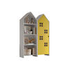 REGALSCHRANK Set Kania 115x37x171 MDF Weiß /Gelb - Gelb/Weiß, Holzwerkstoff (115/171/37cm) - 58aufmkessel