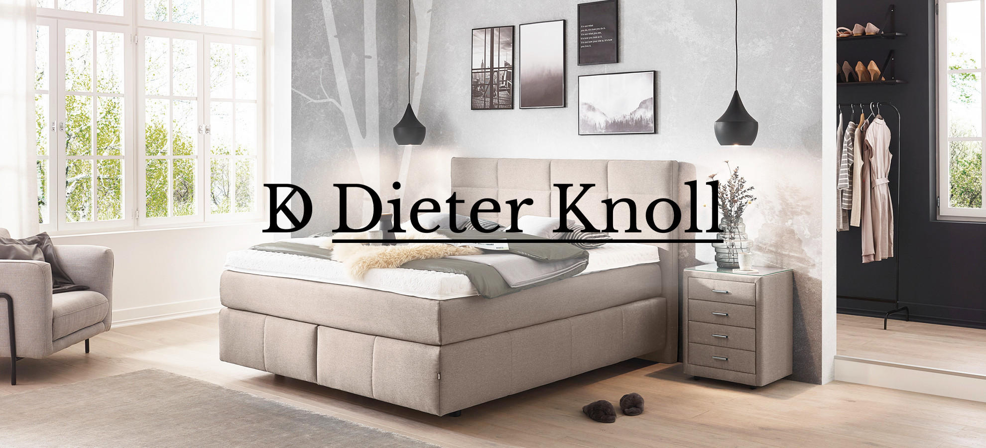 Boxspringbett Dieter Knoll beige