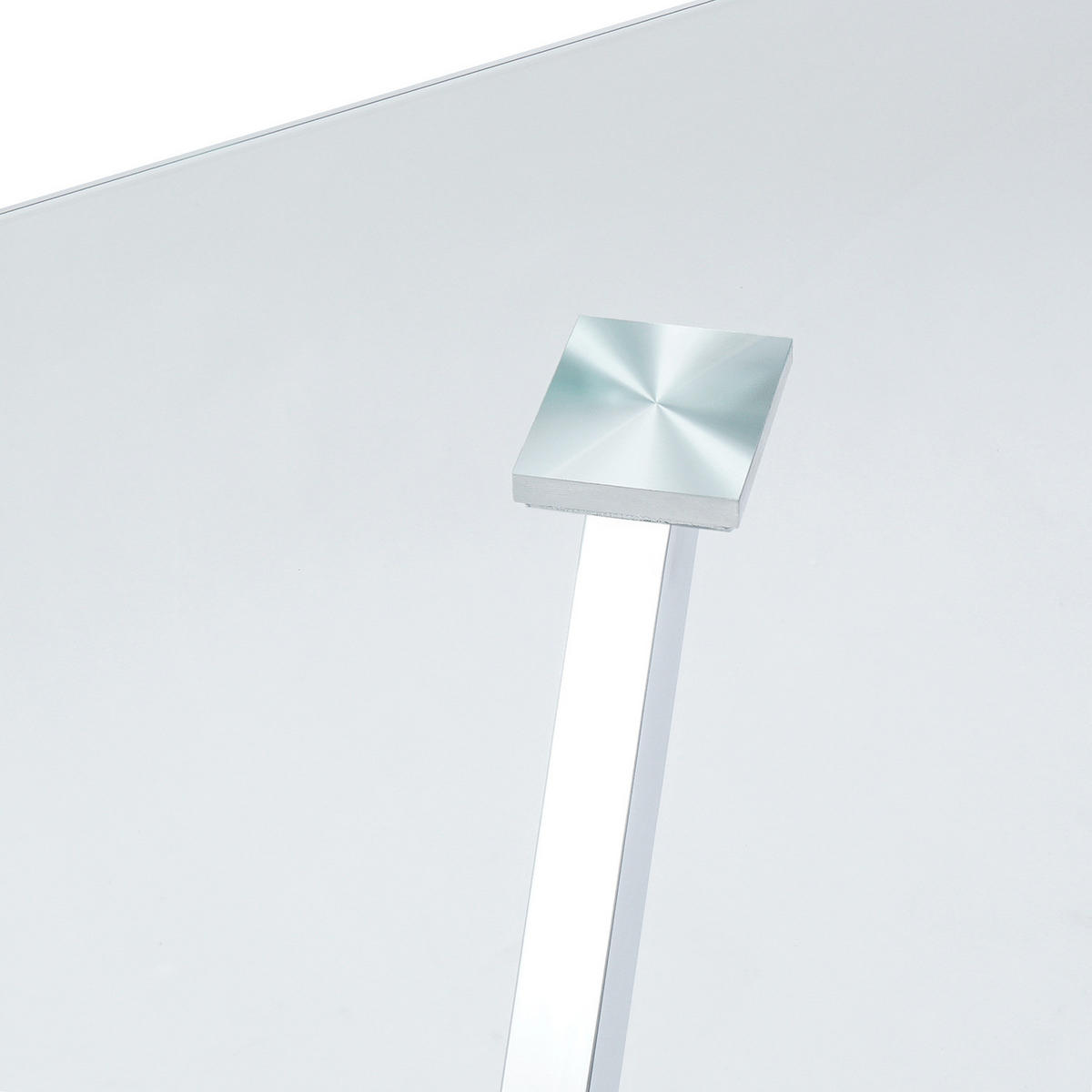 ESSTISCH - Glas / Stahl - Chrom - Chromfarben, Glas/Metall (86/140/75cm) - home24