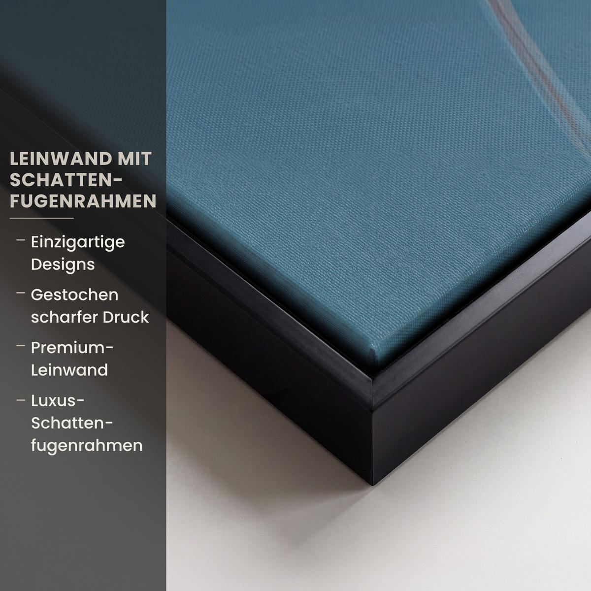 LEINWAND Bilder mit Rahmen - Löwenzahn - Wind - Blau - 100x70 - Blaugrau, Textil (100/70cm) - MuchoWow