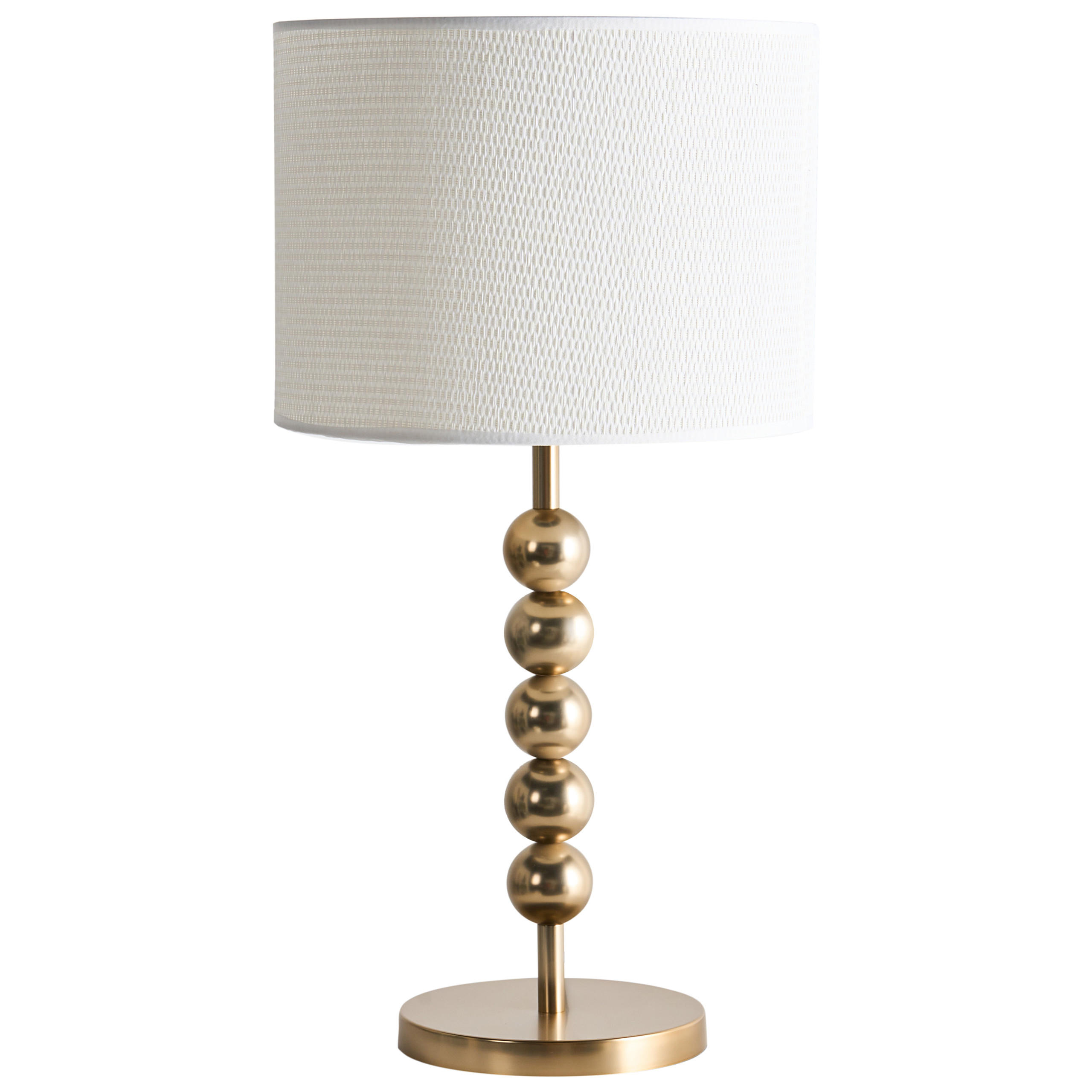 TISCHLAMPE Messing Loky - Messingfarben/Weiß, Metall (30/30/58cm) - Beliani