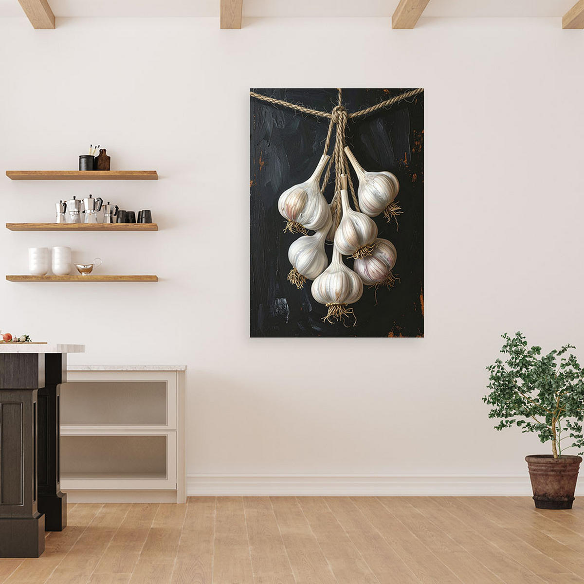 LEINWANDBILD Essen & Trinken 70x100cm - Weiß, Textil (70/100cm) - Feeby