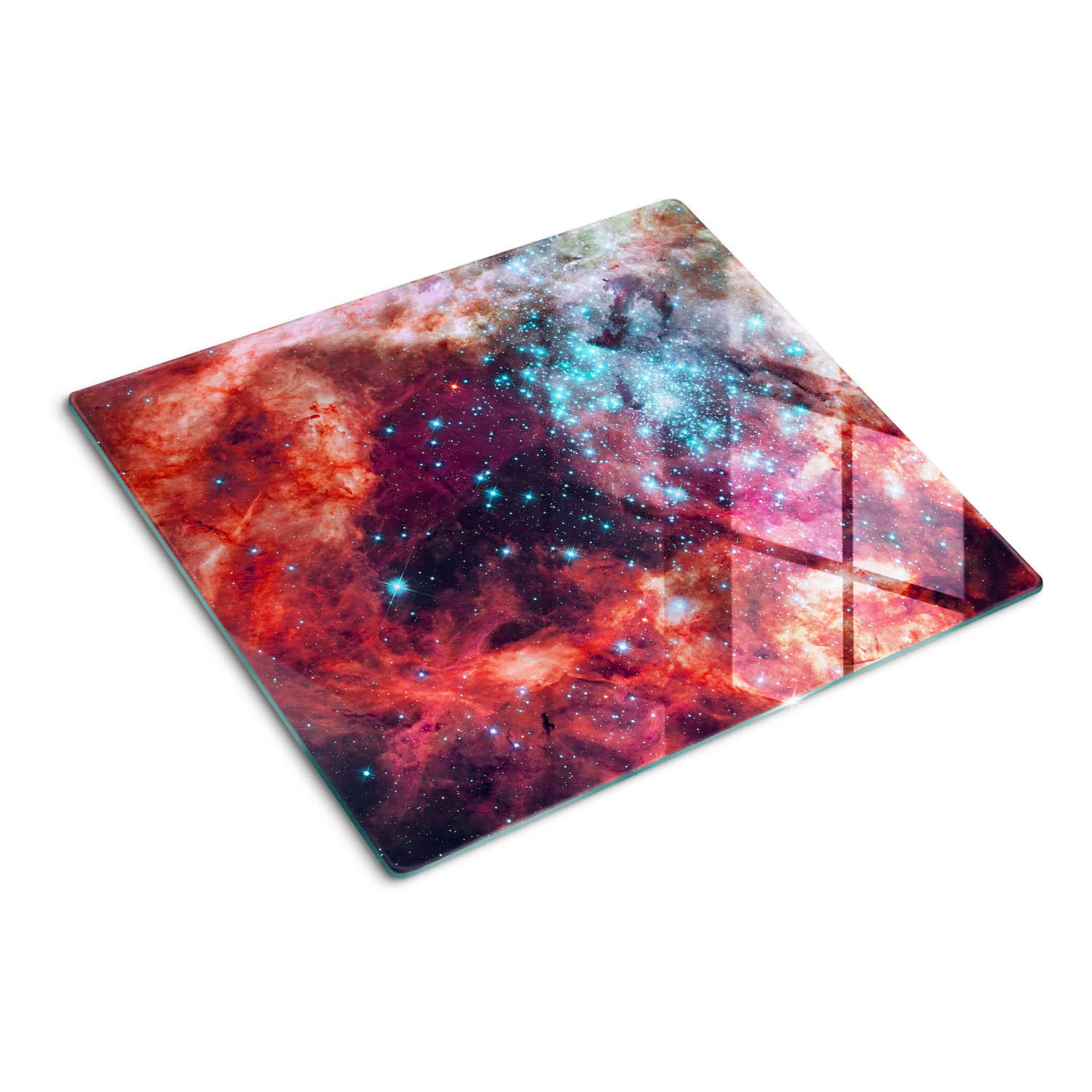 Tulup Glasplatte Mehrfarbig 60x0.4x52 cm
