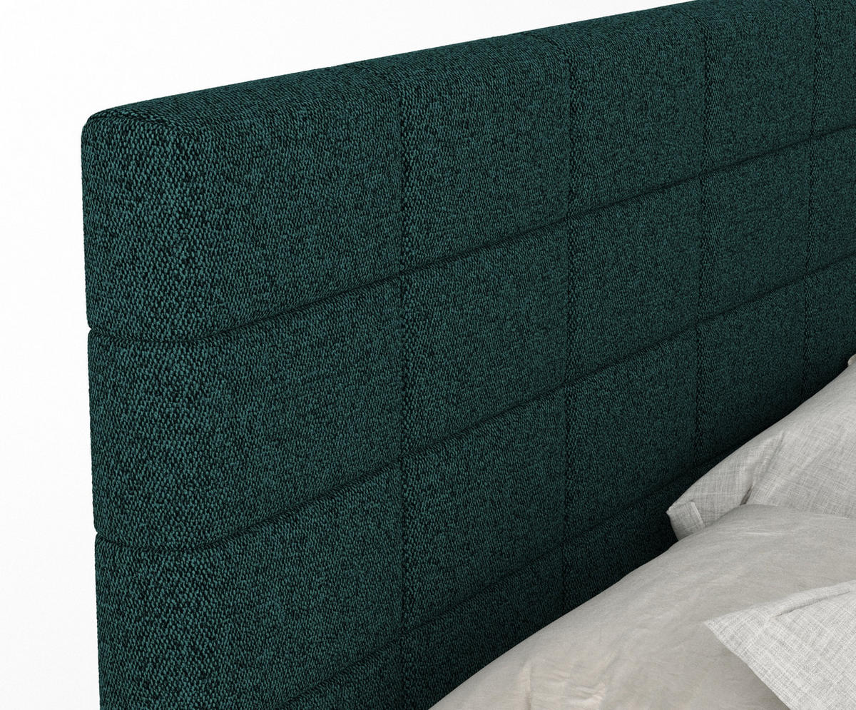 BOXSPRINGBETT Ava Grün 160/200 cm - Schwarz/Grün, Holz/Holzwerkstoff (160/200cm) - Maison de Reve