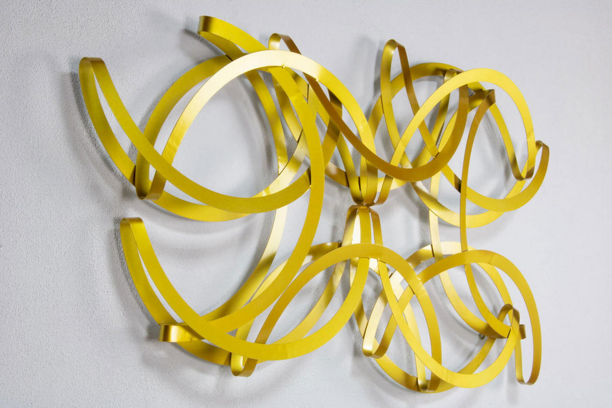 WANDDEKO Gold 115/62 cm - Goldfarben, Metall (115/62/11cm) - KUNSTLOFT