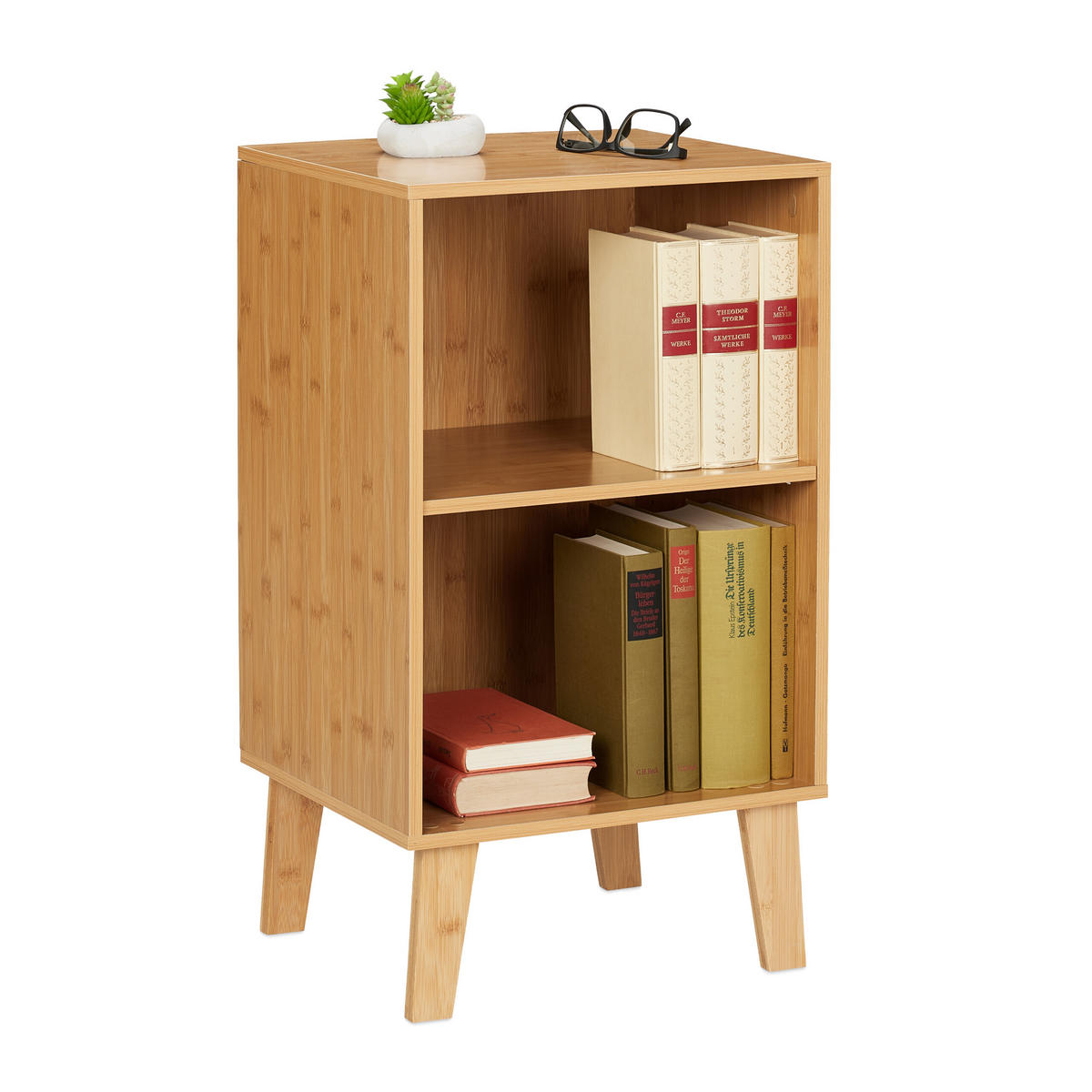 BÜCHERREGAL - Hellbraun, Holz/Holzwerkstoff (40/70/35cm) - Relaxdays