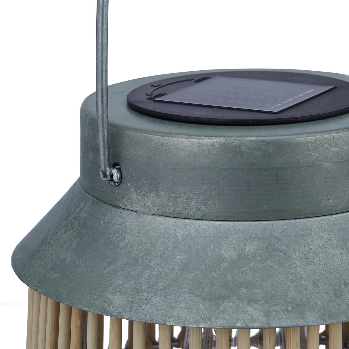 SOLARLAMPE - Hellbraun, Textil/Metall (17/17/26cm) - Relaxdays