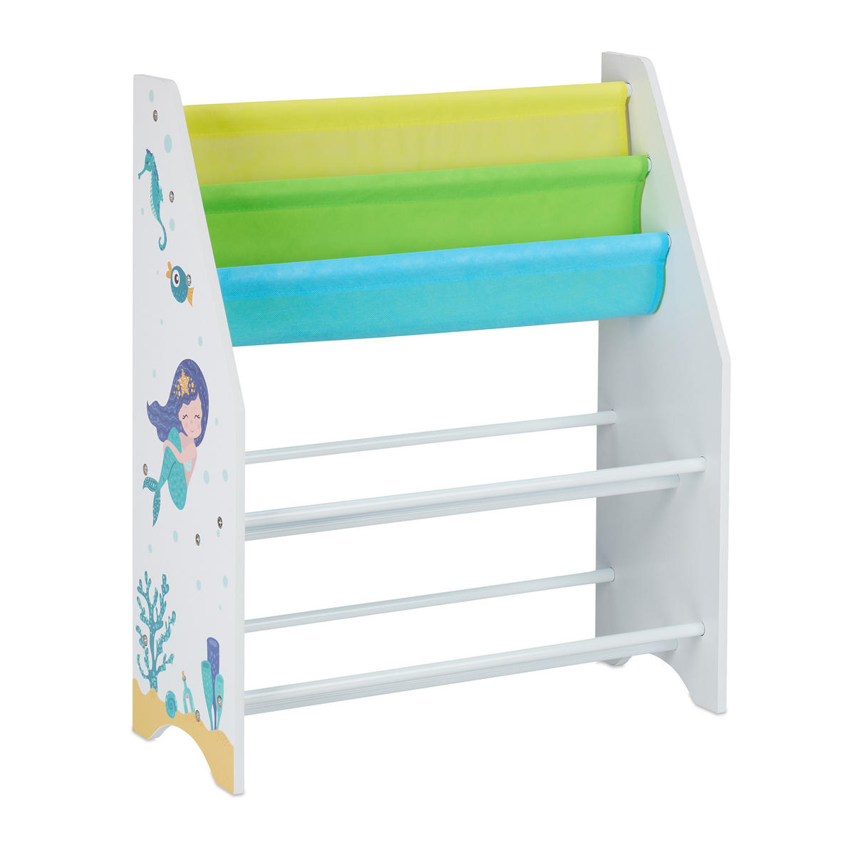 KINDERREGAL - Multicolor, Holzwerkstoff/Kunststoff (62/74/31.5cm) - Relaxdays