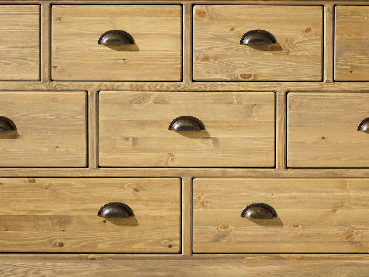 KOMMODE aus Massivholz Dakota 1 - Hellbraun, Holz (152/80/45cm) - Seart