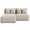 ECKSOFA Ronni Bouclé-Stoff Beige Links - Beige, Holz/Textil (206/190cm) - Graingold