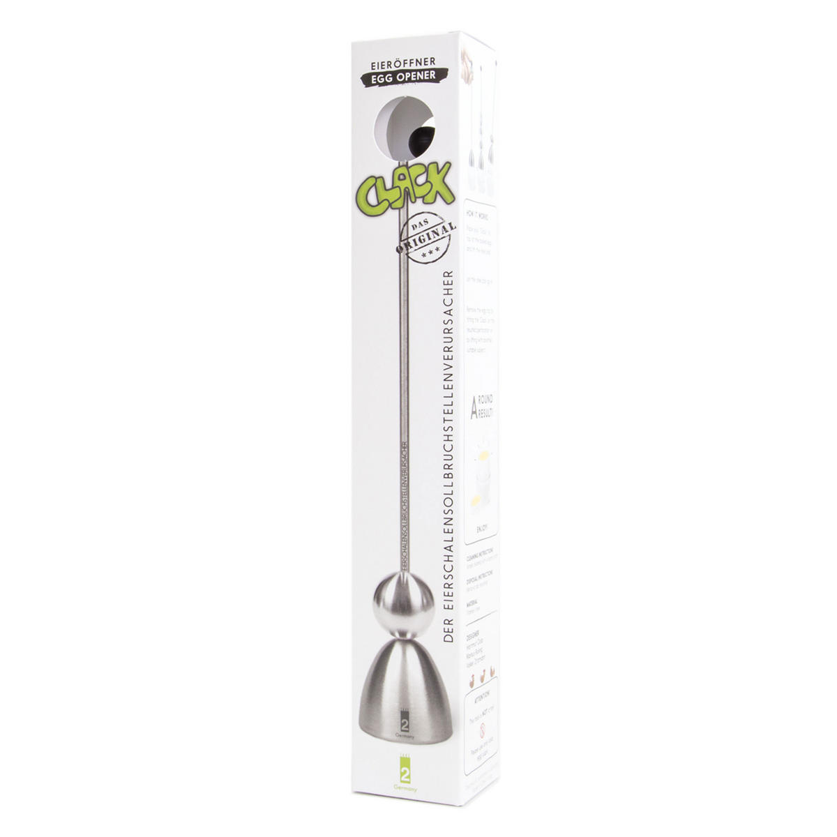 EIERSCHALENSOLLBRUCHVERURSACHER Clack Klassik, Keramikei Weiß - Weiß, Metall (4.5/29.5/4.5cm) - Take2
