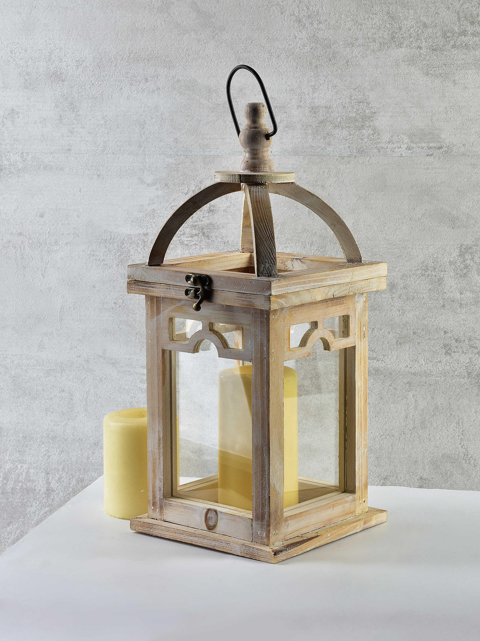 LANTERNE Lokke Braun 16/16/26 cm Holz - Braun, Holz (16/26/16cm) - Mondex