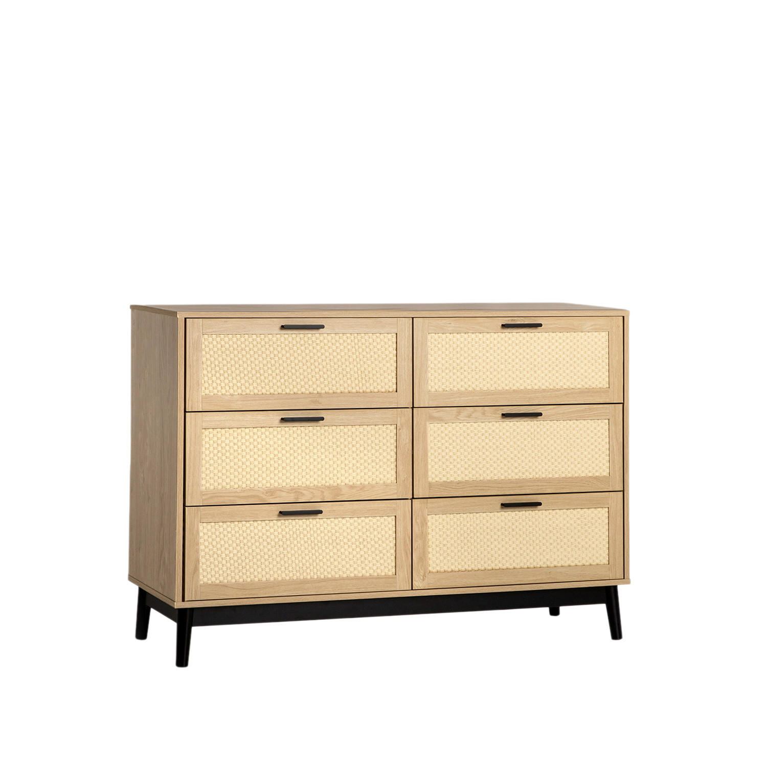 SCHUBLADENKOMMODE DOPPELTE Samoa Natürlich 120 cm x 90 cm - Naturfarben, Holzwerkstoff (120/90/40cm) - Klast Home
