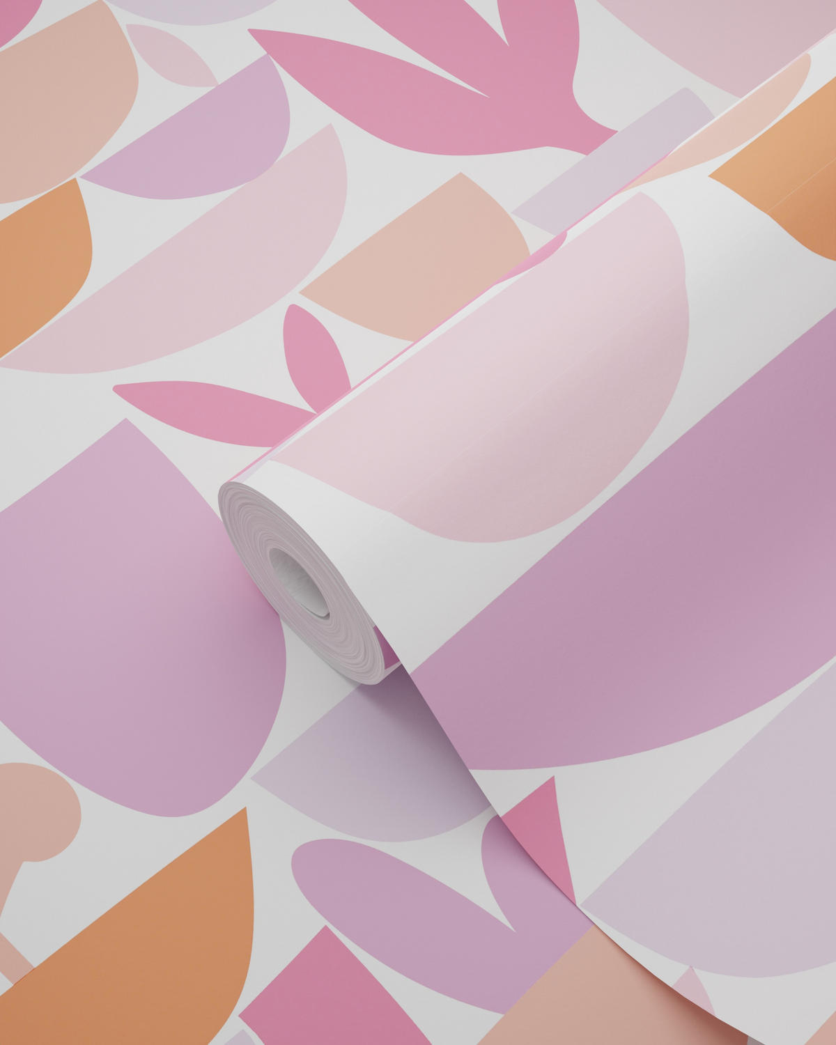 TAPETE Keramik und Pflanzen 50 x 900 cm - Lila, Papier (50/900cm) - ESTAhome