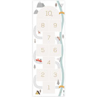 KINDERTEPPICH Hüpf - Auto - Straße - Kinder - Fluss 90x270 cm - Multicolor, Kunststoff (90/270cm) - MuchoWow