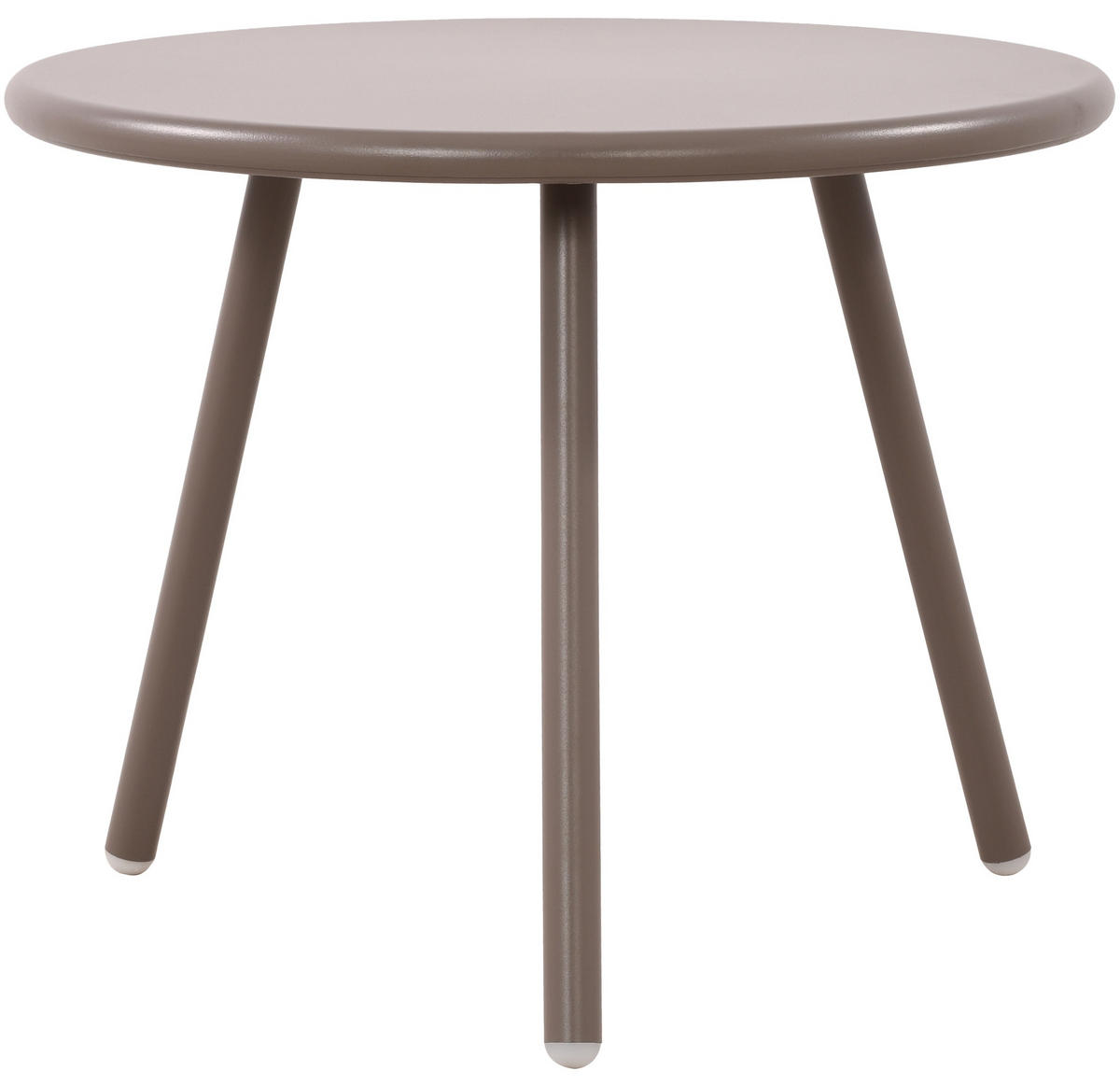 COUCHTISCH rund 50 cm Kunststoff taupe - Taupe, Kunststoff/Metall (50/50/40cm) - CLP