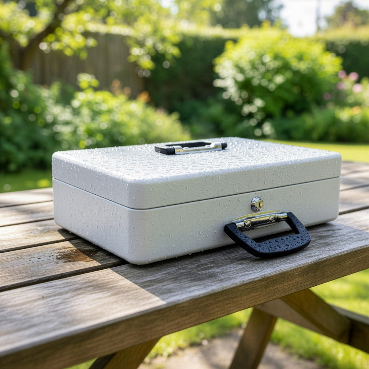 GELDKASSETTE - Weiß, Kunststoff/Metall (37/10/28cm) - Relaxdays