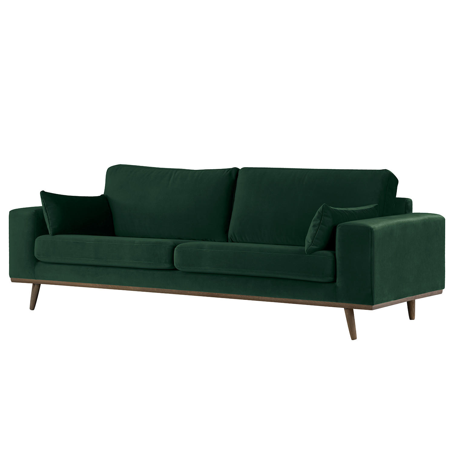 2-SITZER SOFA - Eichefarben/Grün, Eichenholz/Textil (197/81/88cm) - home24