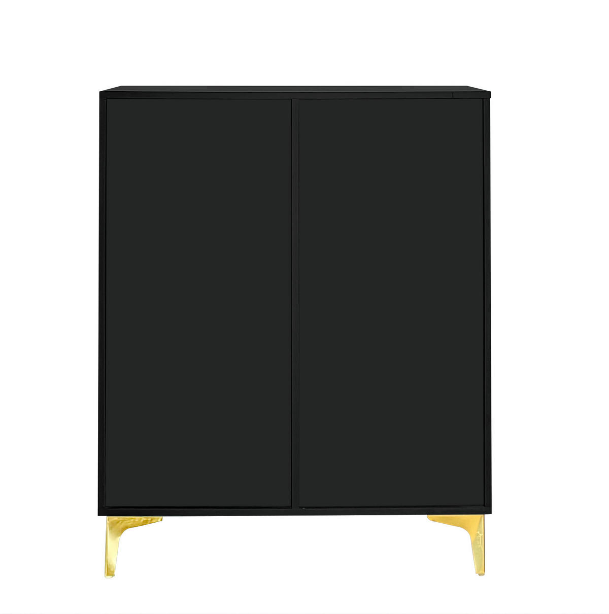 SIDEBOARD 83/101/35 cm Schwarz aus Spanplatte mit 2 Schubladen und 2 Türen - Schwarz, Holzwerkstoff (35/101/83cm) - OKMYHOME
