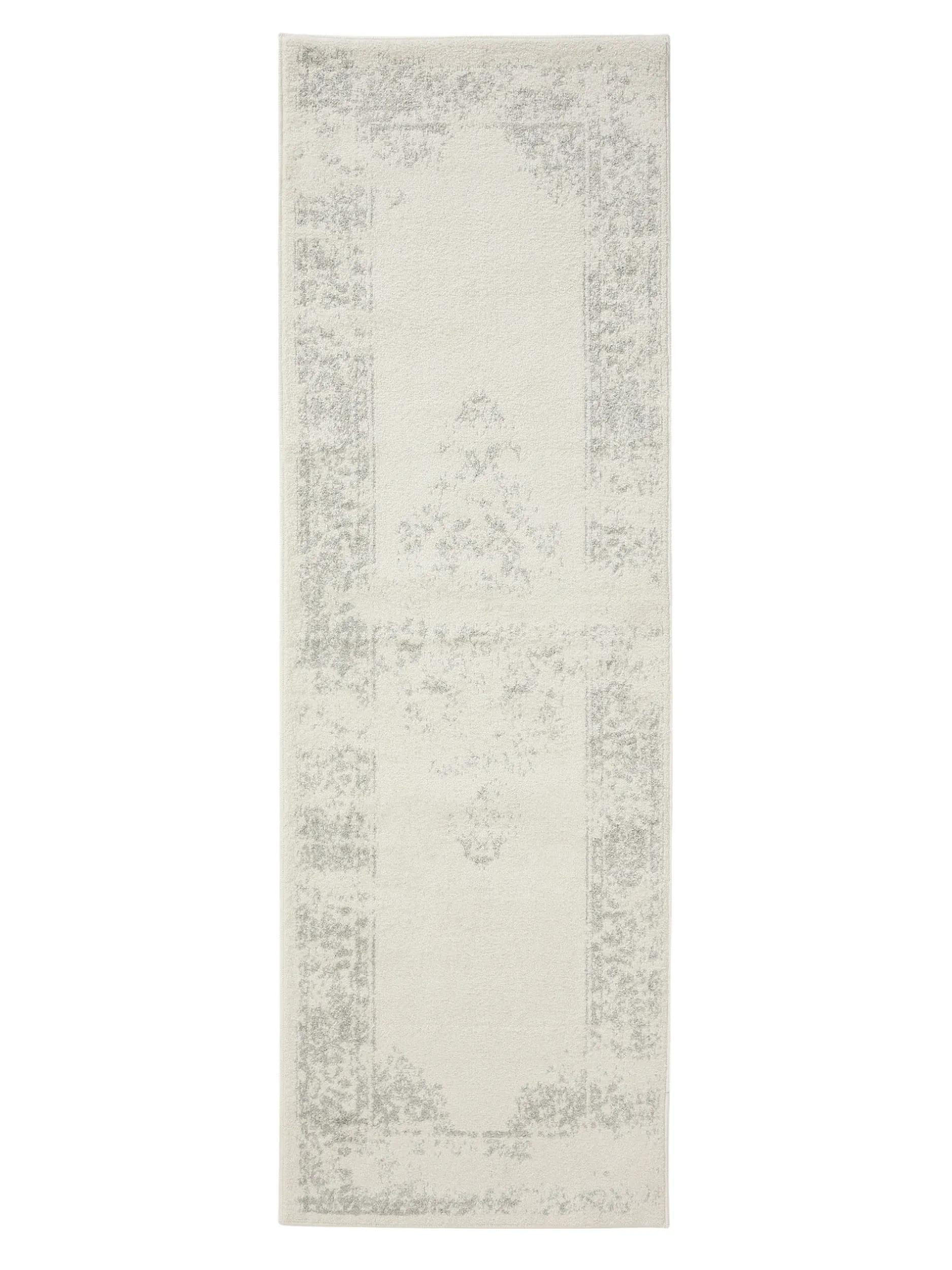 VINTAGE-LÄUFER Sia 80/240 cm - Taupe/Creme, Kunststoff (80/240cm) - benuta