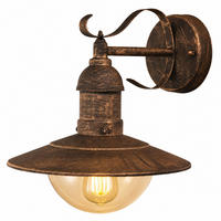 LED WANDLEUCHTE Amrum Schwarz Gold - Braun, Metall (27.2/24/25.6cm)