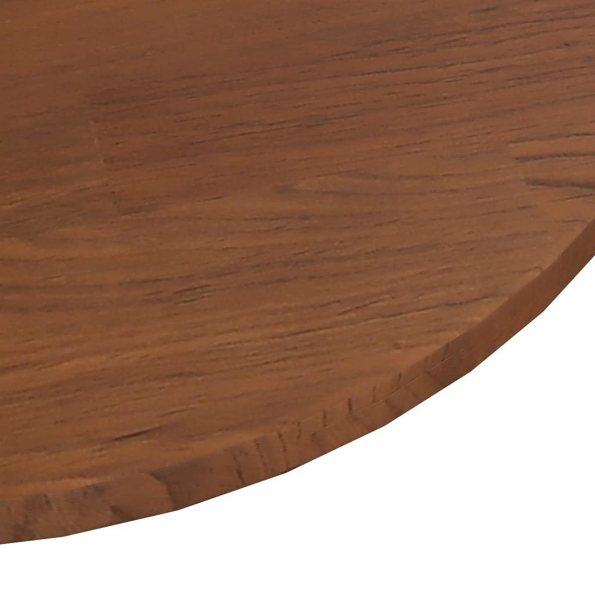 TISCHPLATTE Runde Dunkelbraun Ø70/1,5 Cm Behandeltes Eichenholz - Dunkelbraun, Holz (70/70/1.5cm) - vidaXL
