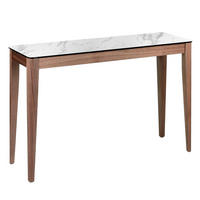 KONSOLENTISCH Rechteckiger aus Porzellanmarmor und Nussbaumholz 120/39/75 cm - Walnussfarben/Weiß, Holz/Holzwerkstoff (39/120/75cm) - ANGEL CERDA