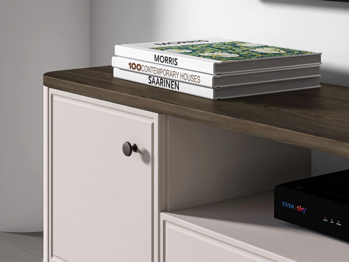 TV-LOWBOARD Vilavio Kaschmir/Eicheoptik Dunkel 160 cm - Taupe/Dunkelbraun, Holzwerkstoff/Metall (160/50/40cm) - Selsey