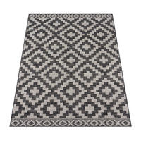 TEPPICH Kurzflor Rauten Wohnzimmer schmutzabweisend Grau Rechteckig 160x220 - Grau, Textil (160/220cm) - KADIMA DESIGN