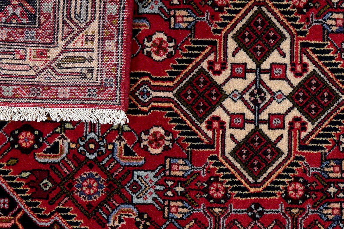 ORIENTTEPPICH handgeknüpft Assadabad Rot 130/81 cm Schurwolle - Rot, Textil (81/130cm) - Looma