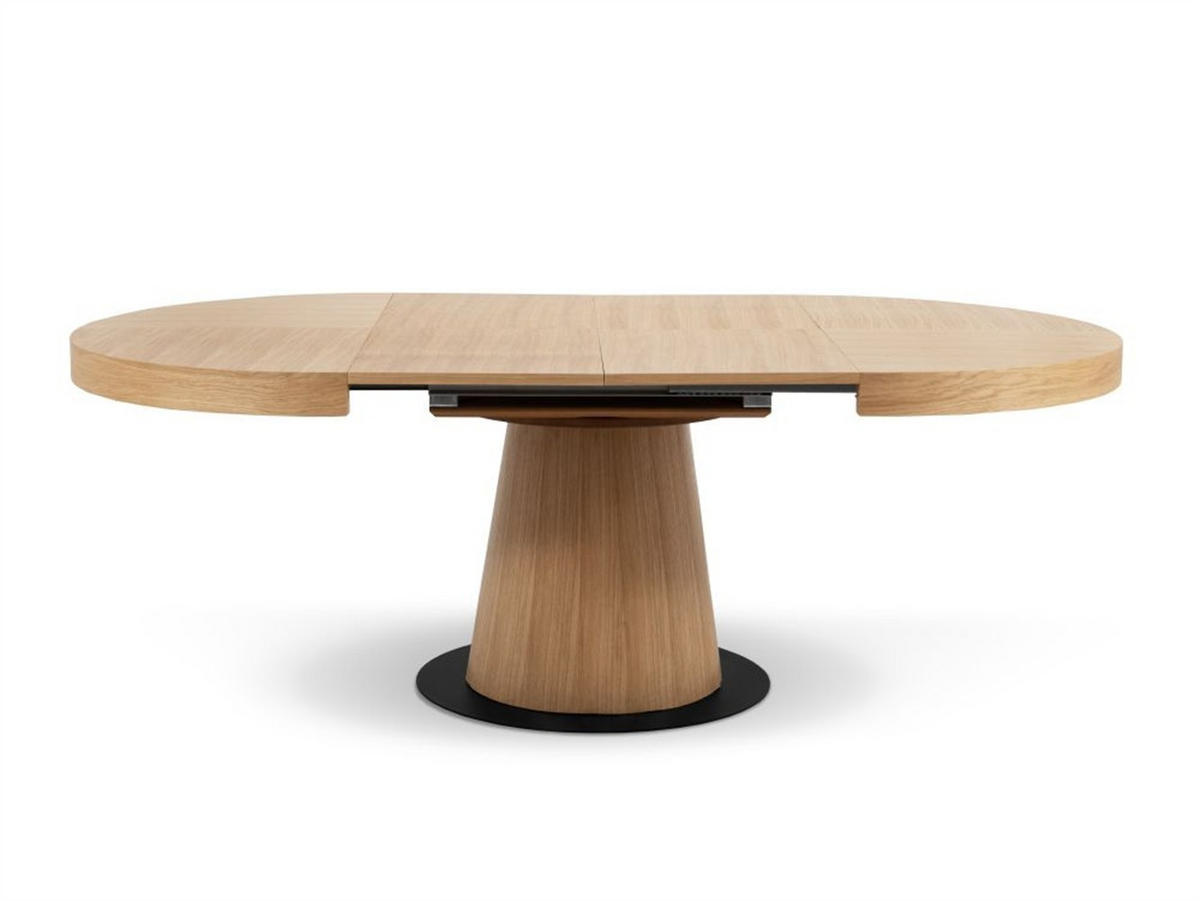ESSTISCH METALO Ausziehbar 120 - 220 / 120 x 76 cm - Eichefarben, Holz (120/120/76cm) - MASSENO