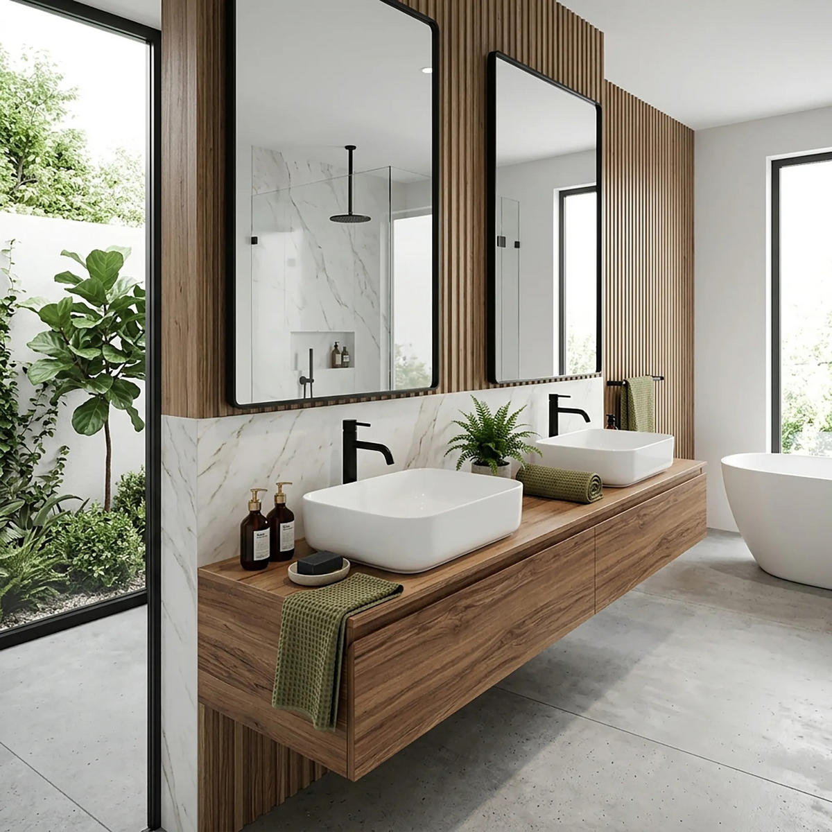 AUFSATZWASCHBECKEN Rea Demi Slim - Weiß, Keramik (39/13.5/51cm) - REA