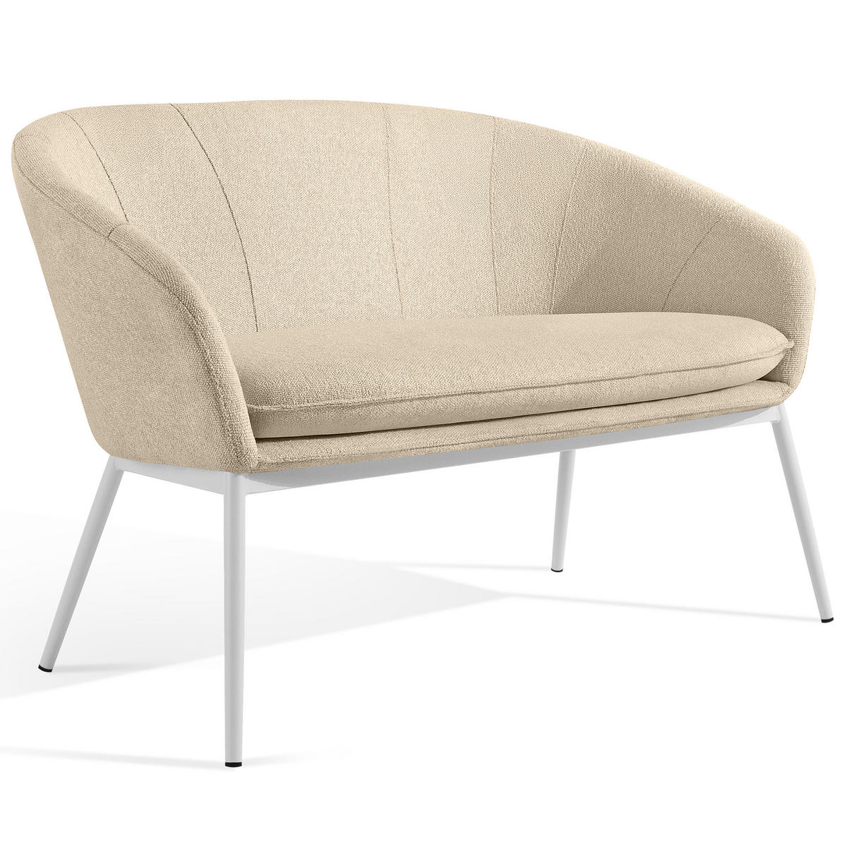 GARTENSOFA SOLIS Loungesofa, - Creme, Textil/Metall (118/76/66cm) - KONSIMO®