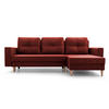 ECKSOFA Carl L - Weinrot - Weinrot, Holz (232/137cm) - Möblo