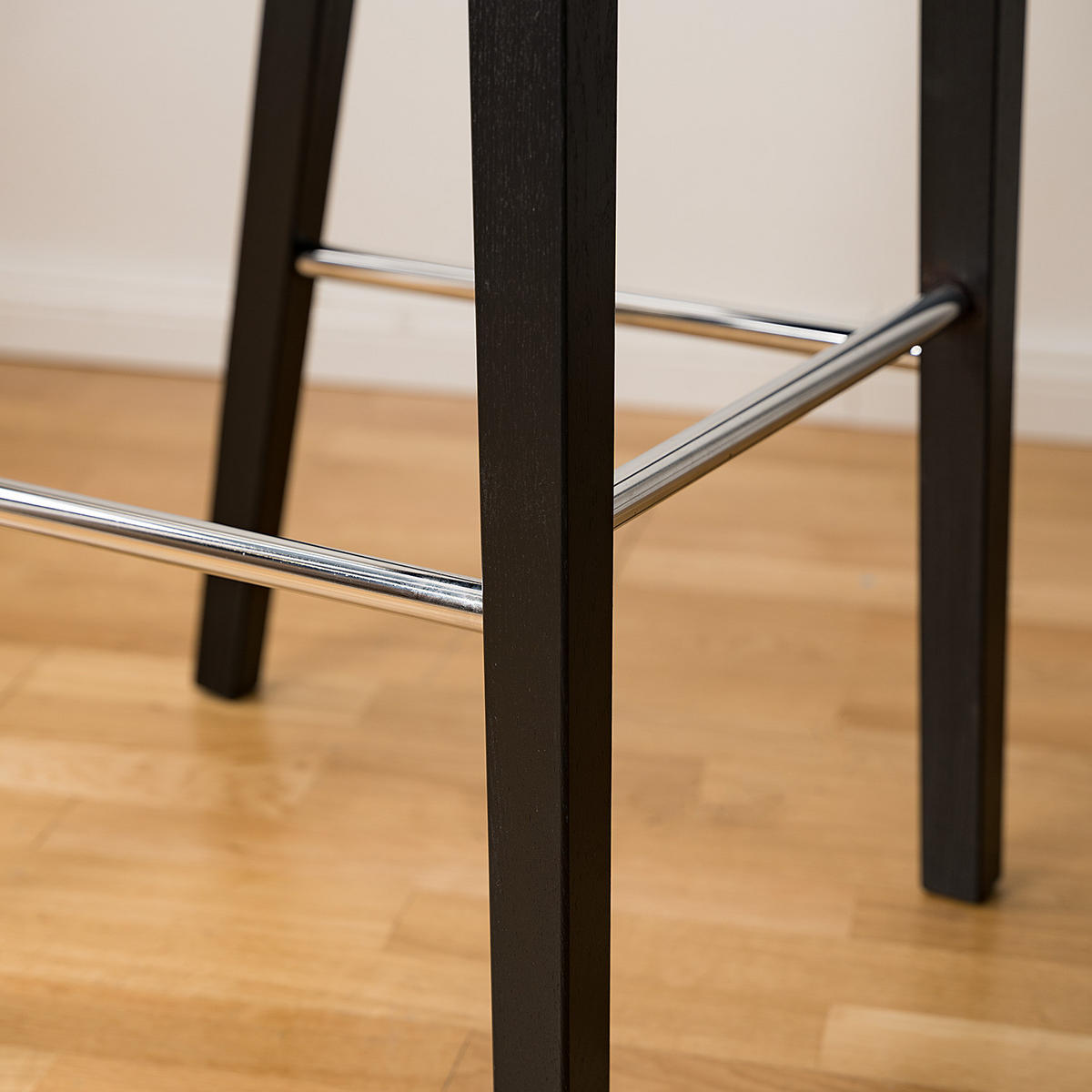 BARSTUHL - 2er-Set - Kunstleder / Esche teilmassiv - Schwarz, Holz/Holzwerkstoff (42/103/49cm) - home24