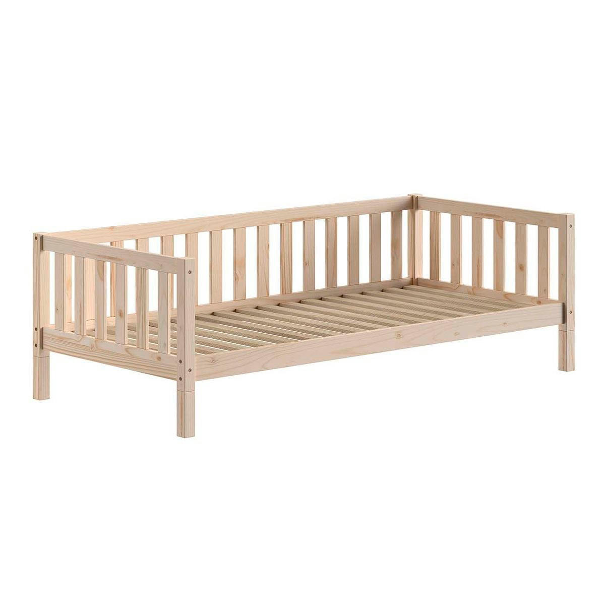 TAGESBETT Kapua 90x200 mit Bettschublade Rausfallschutz Kiefer massiv - Kieferfarben, Holz (90/200cm) - 58aufmkessel