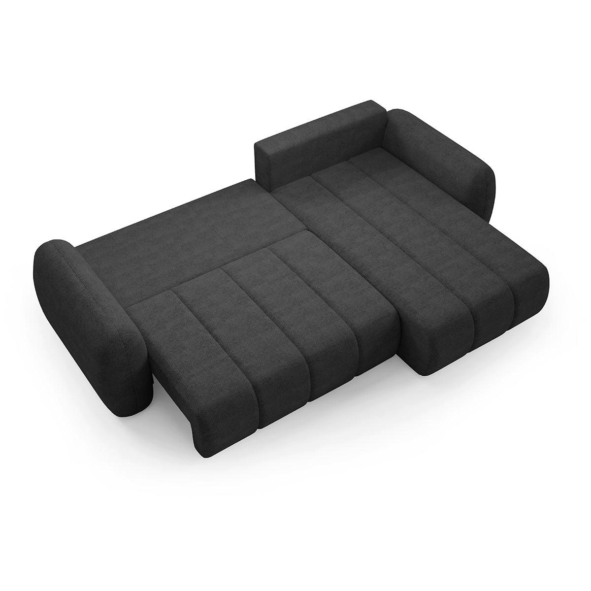 ECKSOFA Cesar 3 Sitzplätze Dunkelgrau - Grau, Holz (304/190cm) - Petits-meubles