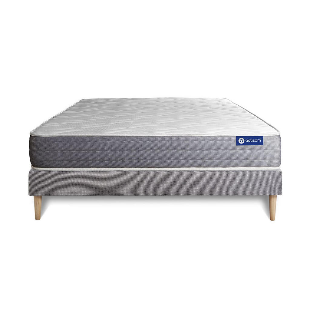 Thumbnail - Actisom Bett, Grau, Holz, H2, Höhe ca. 22 cm, 160x190 cm, Oeko-Tex® Standard 100, Schlafzimmer, Betten