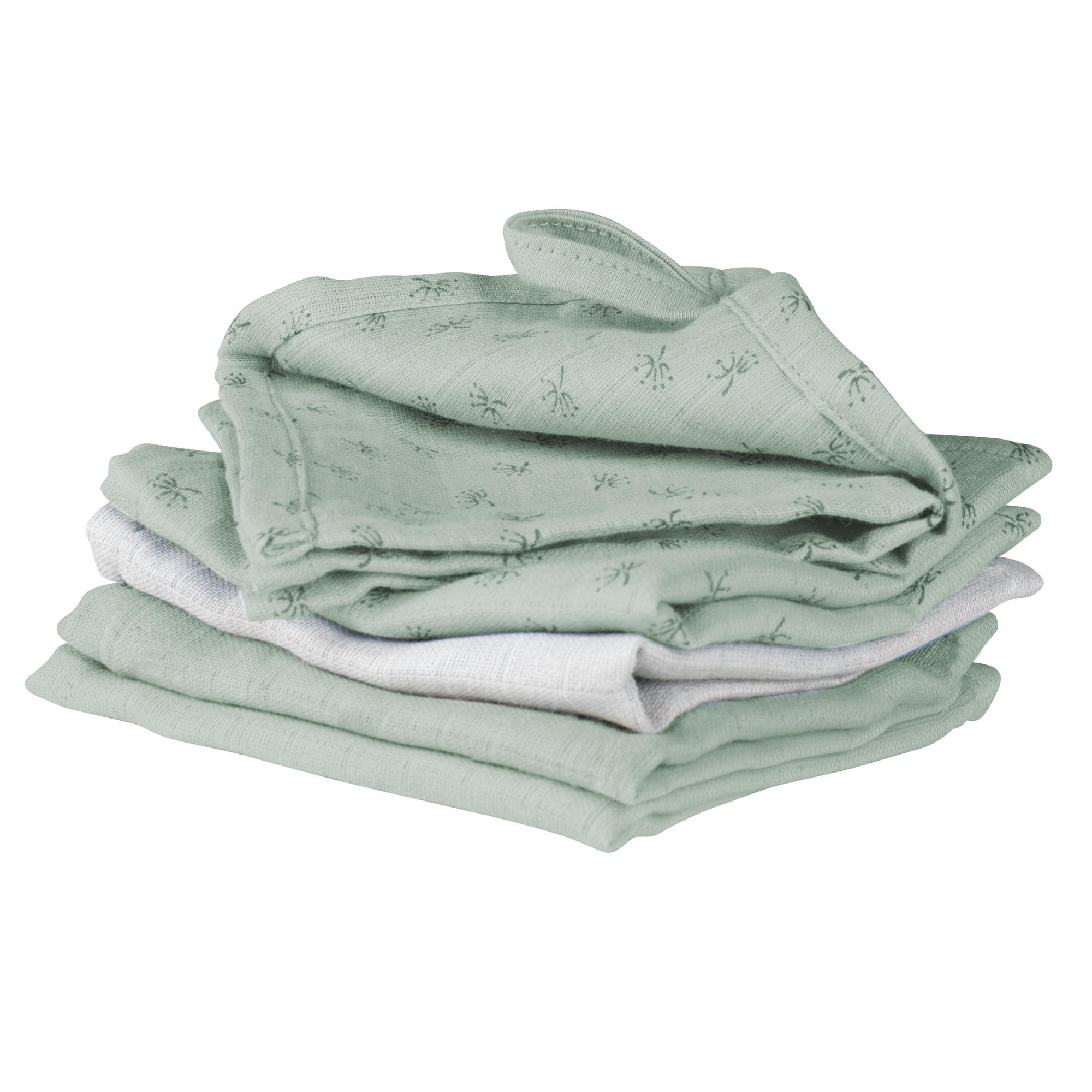 WASCHLAPPEN 5er-Set grün - Grün, Textil (25/25cm) - Roba