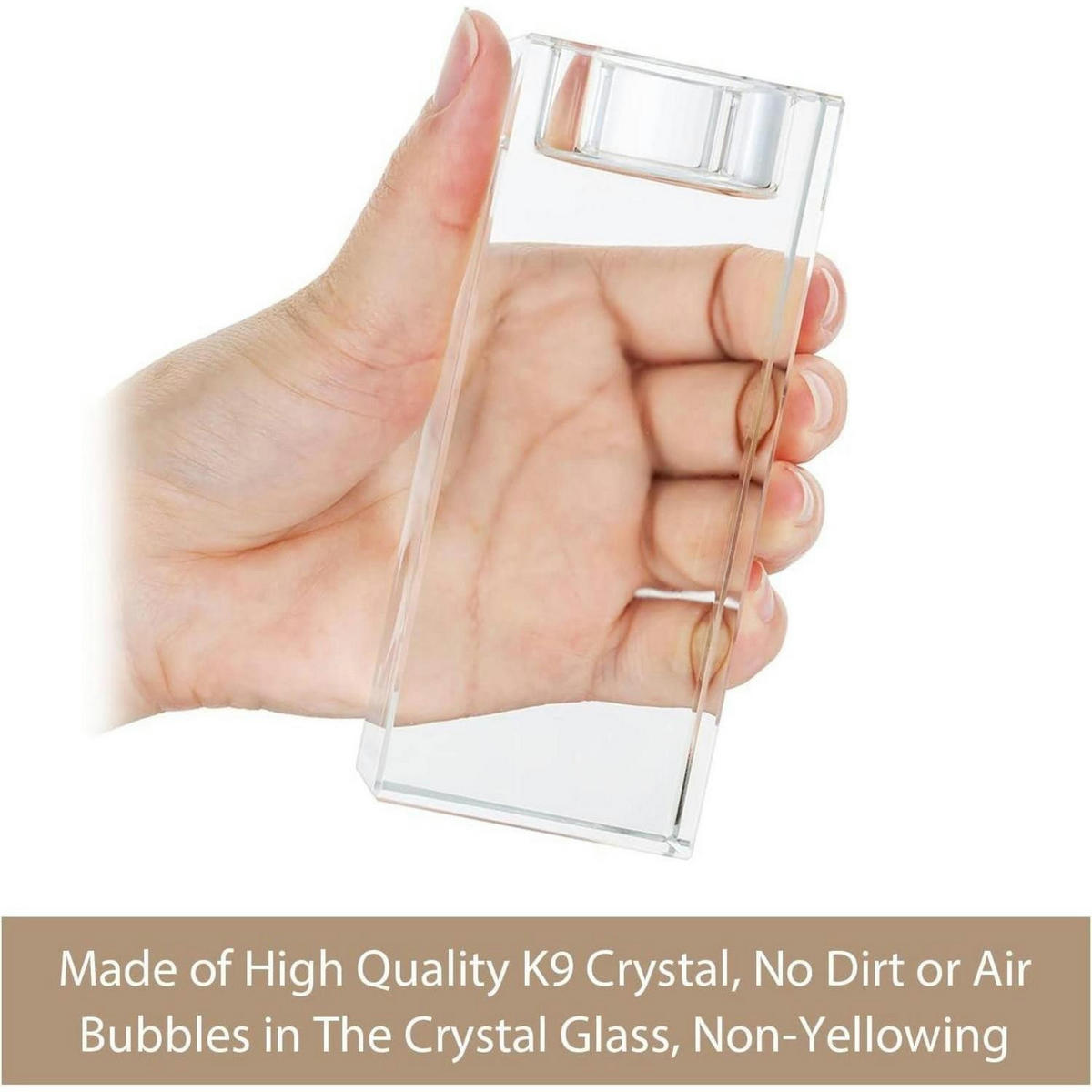 TEELICHTHALTER Kristallglas Set 3-teilig transparent - Transparent, Glas (8cm)