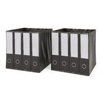FALTBOX 30 x 30 Schwarz 30 x 30 cm 2er Set - Schwarz, Wellpappe (30/30cm) - Vicco
